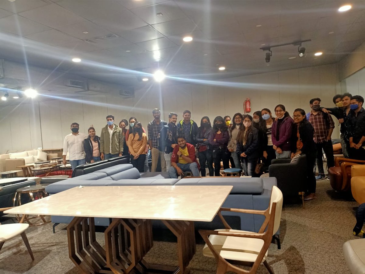 To grab practical knowledge about #furnituredesign our faculty organized a site visit for the 1st year students of #interiordesign at @vulturefurniture 
.
.
.
.
#sitevisits 
#interiordesign 
#planninganddesign