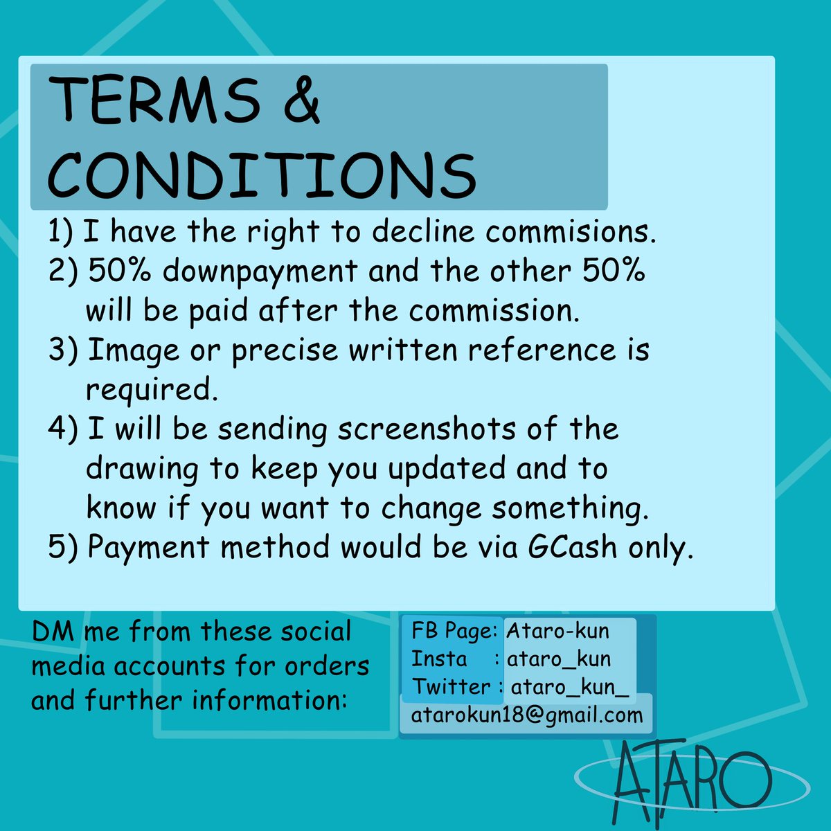ataro_kun_'s tweet photo. I'm finally opening commissions, feel free to message me.
I know my artsyle and skills aren't that great, but I would really appreciate it if y'all want to do business with me 😙
If you don't mind please share this 😁
Thank you in advance hehe
#artistsontwitter #commissionsopen https://t.co/5dUmIbybvW