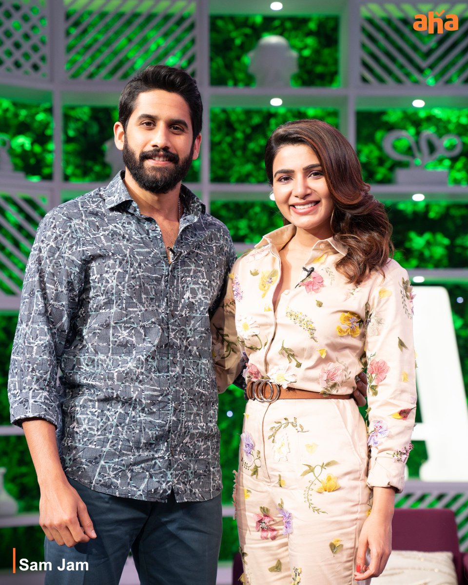 ahavideoIN's tweet photo. Get ready for a glimpse into Chay &amp; Sam's candid chemistry soon!

Watch them in their element, only on the season finale of #SamJam ❤️

@chay_akkineni @Samanthaprabhu2 @thesamjamshow 
#SamJamOnAHA https://t.co/qa6wC8M3mw