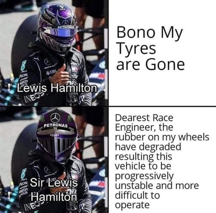 MaysoonF1's tweet photo. 😂😂😂 #SirHamilton 
#LH44 
#F1 https://t.co/xXQDV27kpX