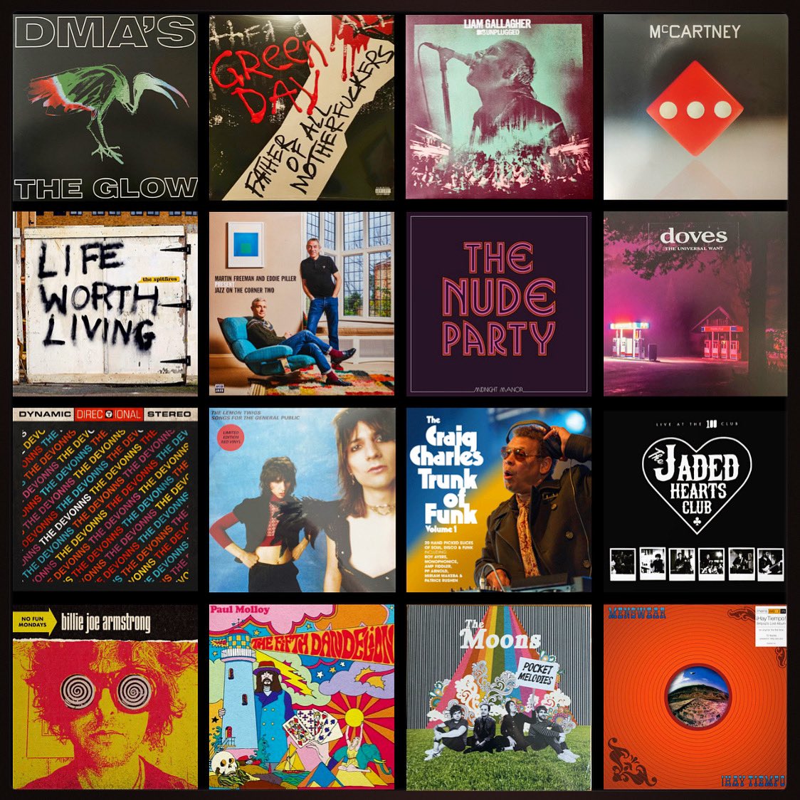 Here are my top 16 new releases of 2020, that I bought on vinyl. In a year that we were all missing live music, these releases helped!  #DMAs #liamgallagher #paulmccartney #thespitfires #thenudeparty #doves #thelemontwigs #thejadedheartsclub #paulmolloy #themoons #menswear