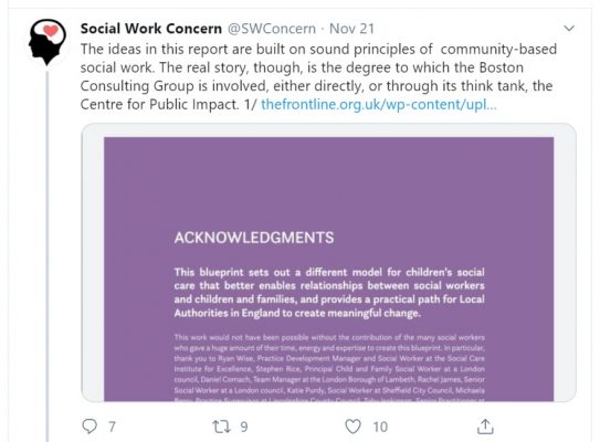 (Two outcomes diametrically opposite those promised as a result of BCG's much-touted 'blueprint' for children's social care, shepherded by BCG's UK think tank the Centre for Public Impact and the English children's social work training scheme it founded, Frontline.)
