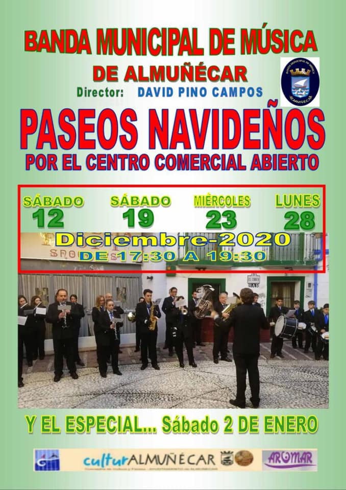 AlmunecarAyto's tweet photo. Hoy 2 de Enero Sábado, Especial Paseos Musicales de la Banda Municipal de #Musica @Bmusicalmu de Almuñécar #Almuñecar #Almunecar @AlmunecarAyto https://t.co/0FDoYvrDPU