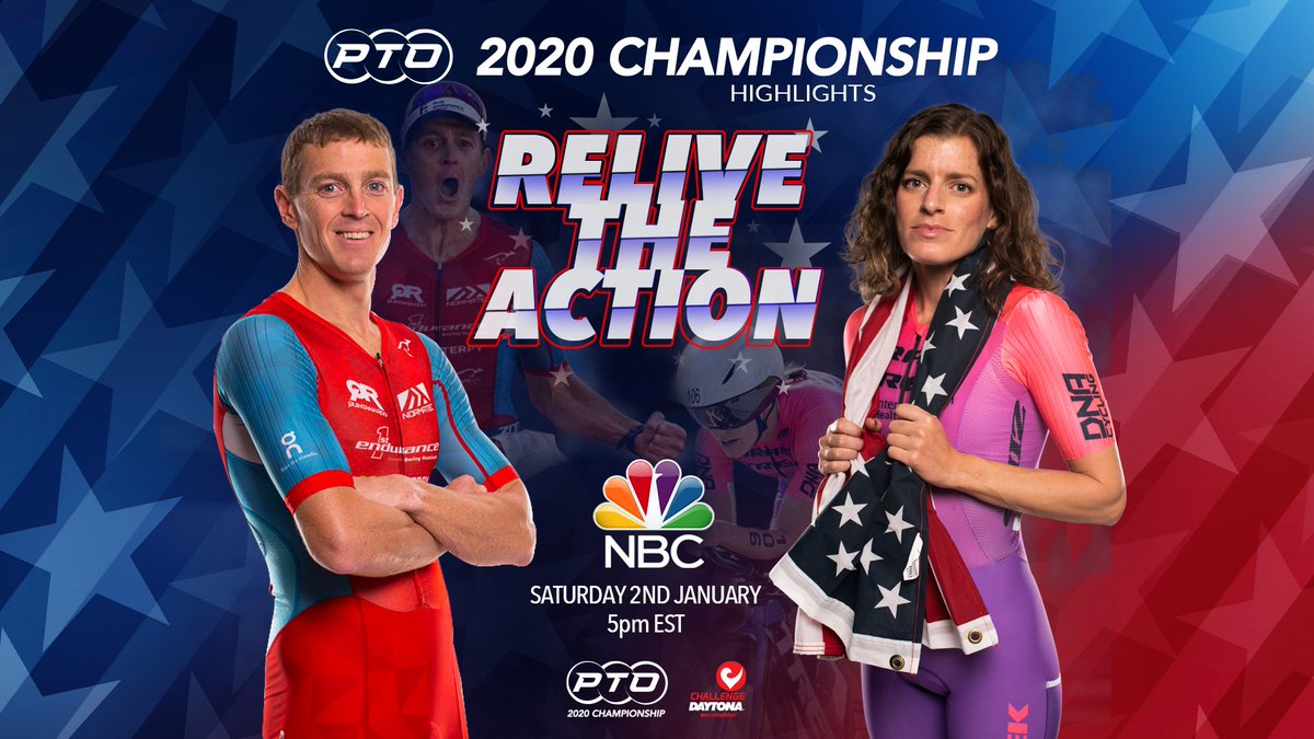 📺 Relive the action on NBC 🇺🇸

Triathlon fans across America will have another chance to watch highlights from the PTO 2020 Championship at #CHALLENGEDAYTONA 

TODAY - January 2nd
📺 @nbc 
⏰ 5pm EST
