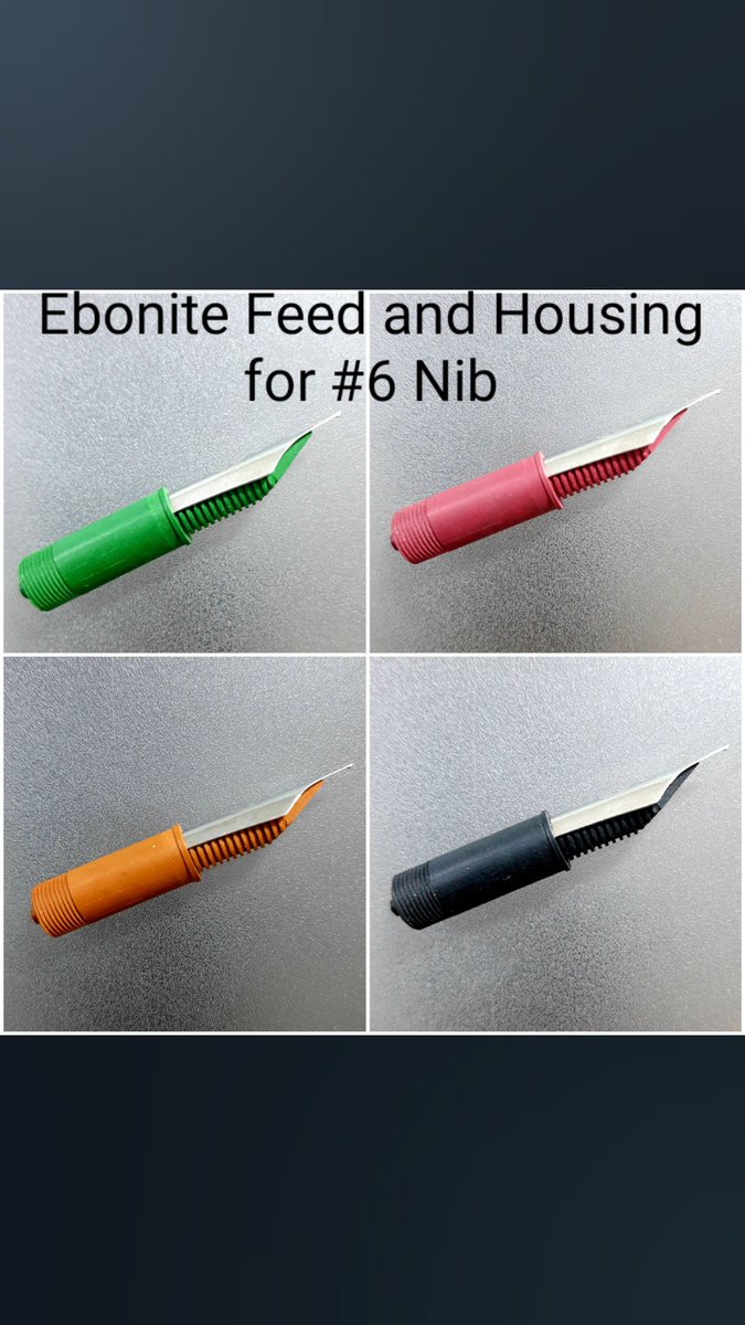 HIREN14's tweet photo. Bock #6 Nib Compatible Ebonite Feed and Housing.  Available in 4 colors.
#fpn #fountainpen #fountainpengeeks #edc https://t.co/MoNsD0zXtS