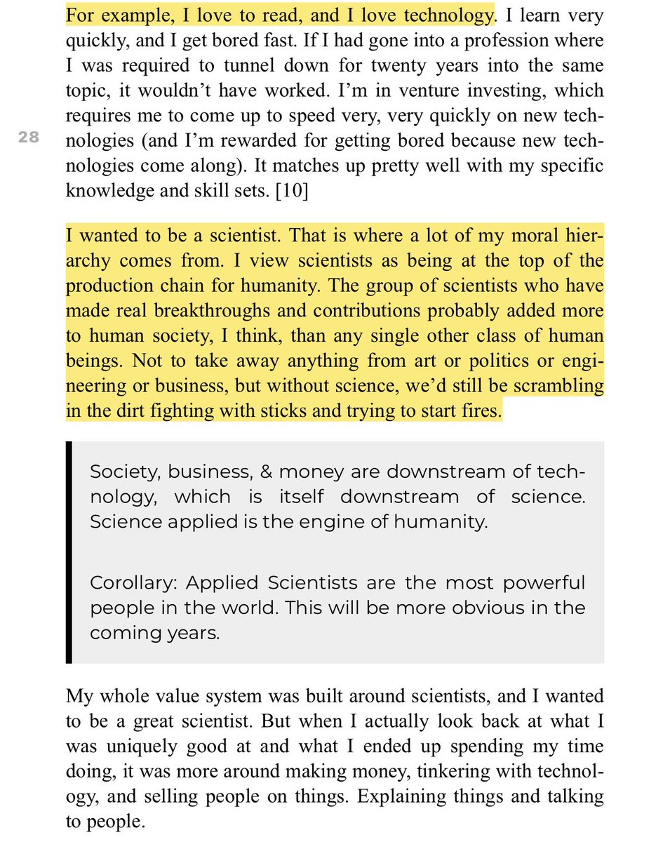 “Science applied us the engine of humanity... Applied Scientists are the most powerful people in the world. This will be more obvious in the coming years.”