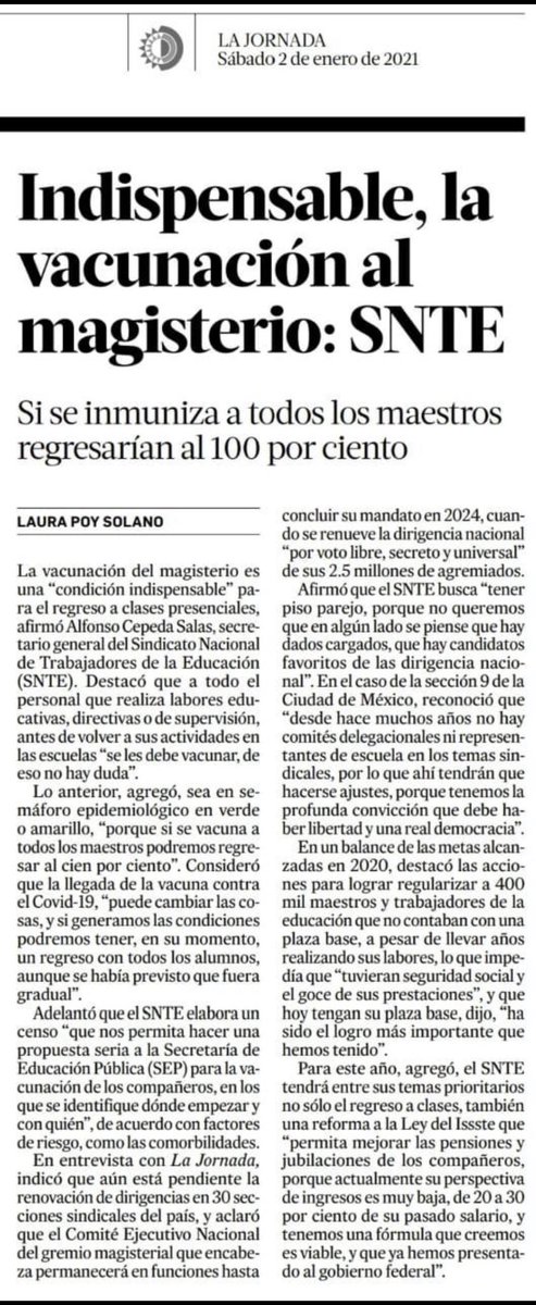 palomitarelowde's tweet photo. 🇲🇽Indispensable, la vacunación al magisterio: @SnteNacional 💉 https://t.co/EG4ztBLzPm