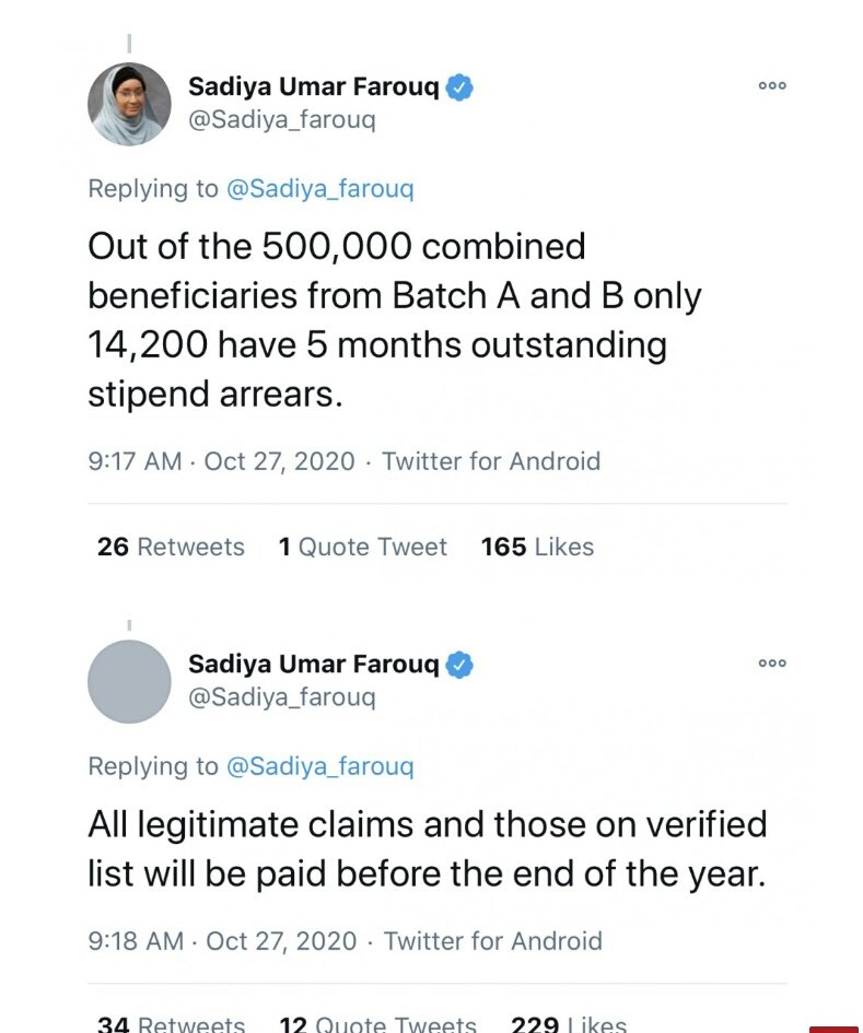 REALLUCAS20's tweet photo. @nnekaikem1 @FGN_GIFMIS @npower_ng @npowerite @Npower_Reps @Sadiya_farouq reneged on the promises she made to 14200 exited @npower_ng beneficiaries. It's unfair. These beneficiaries worked for the stipends.she should pay them.

#PayOurFiveMonthsStipends
#StopTheCorruption https://t.co/FNzfbbuGKQ