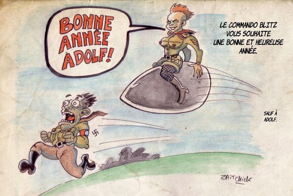 BlaguesDessins's tweet photo. Commando Blitz, bonne année !
« Commando Blitz », bande dessinée de Zaïtchick
Retrouvez Commando Blitz régulièrement sur : https://t.co/qXM1g8iTFB
#CommandoBlitz #Zaitchick #BD #BandeDessinée #Pulp #SecondeGuerreMondiale #Parodie #ScienceFiction #BonneAnnée https://t.co/mnq1WFAIUa