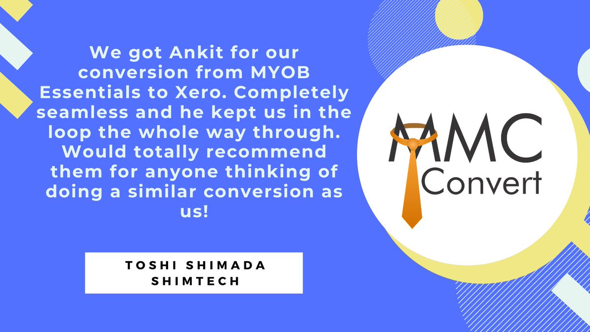 mmcconvert's tweet image. Hi Toshi, We are happy to hear you had an amazing experience at MMC Convert! We are glad that you shared your experience on Google. We are happy to see that you are satisfied with our migration services from MYOB Essentials to Xero. #xero #xeroconversion #mmcconvert