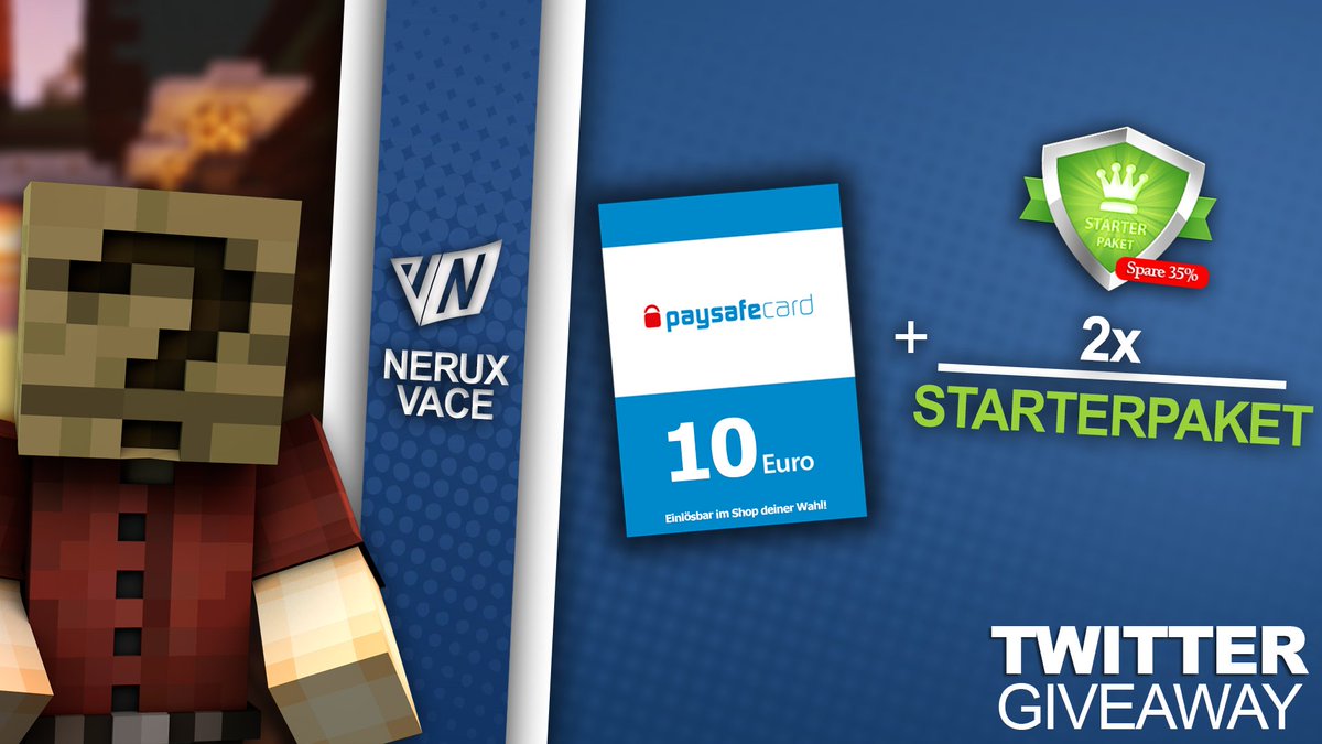 🎁 GEWINNSPIEL 🎁

Heute verlosen wir für die Community:
1x 10€ paysafecard
1x Starterpaket

Was ihr dafür tun müsst:
▶️ <a href="/NeruxVace/">NeruxVace.de</a>.net folgen ❤
▶️ Tweet retweeten 🔁
▶️ 2 Freunde markieren ✏️

Viel Glück an alle Teilnehmer! 🍀

Ende: 🗓 
▶️ 08.01.2021