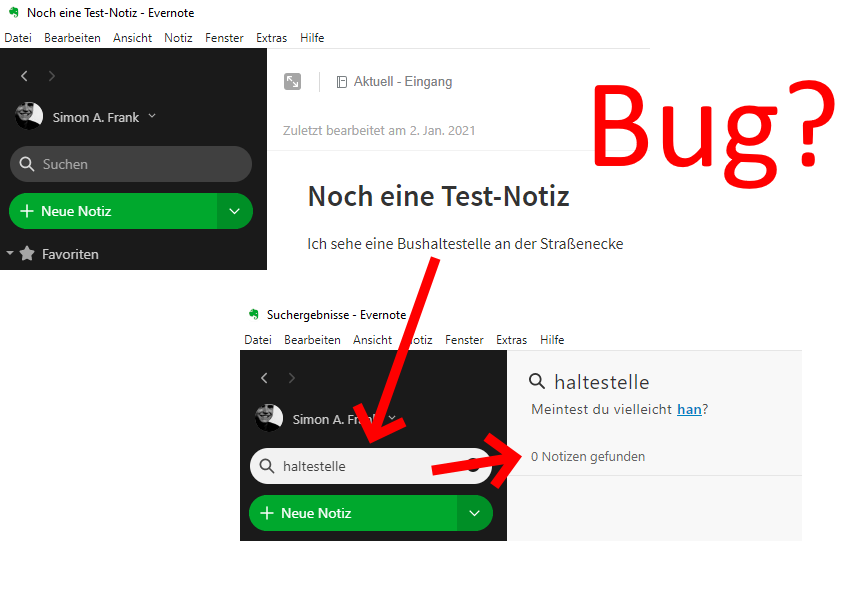 Simon A. Frank (@simon_a_frank) on Twitter photo Der neue #Evernote Client (Windows) verwirrt mich: Ist das ein #Bug in der Suche oder mache ich da was falsch? @evernote_de <a href="/evernotehelps/">Evernote Helps</a> Der neue #Evernote Client (Windows) verwirrt mich: Ist das ein #Bug in der Suche oder mache ich da was falsch? @evernote_de <a href="/evernotehelps/">Evernote Helps</a>