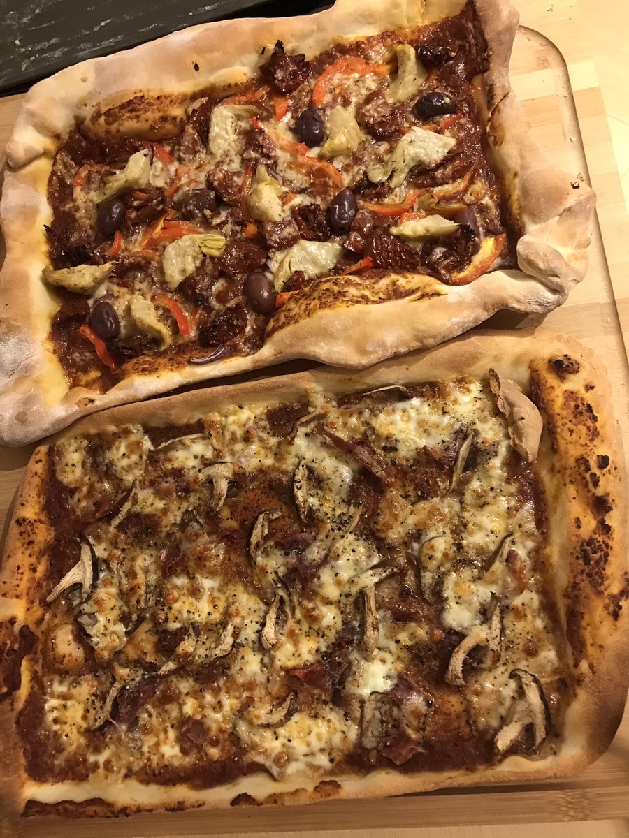 EleanorK8J's tweet photo. New Year’s Eve cooking... We repurposed @ottolenghi’s rose harissa, black olives and caper pasta sauce from Simple, blended it and used on homemade pizza bases. 😋 With @belazu_co harissa, of course. #BelazuFlavour https://t.co/G83HBUh1Q9