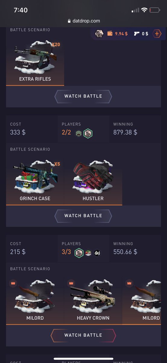 DrewJSlocum's tweet photo. A whole lots pop offs today... just nuts.. walking away.. depo (200) cash out (2900) @DATDropCSGO https://t.co/wJMKGzf4Zx