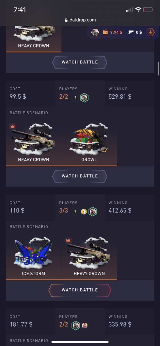 DrewJSlocum's tweet photo. A whole lots pop offs today... just nuts.. walking away.. depo (200) cash out (2900) @DATDropCSGO https://t.co/wJMKGzf4Zx