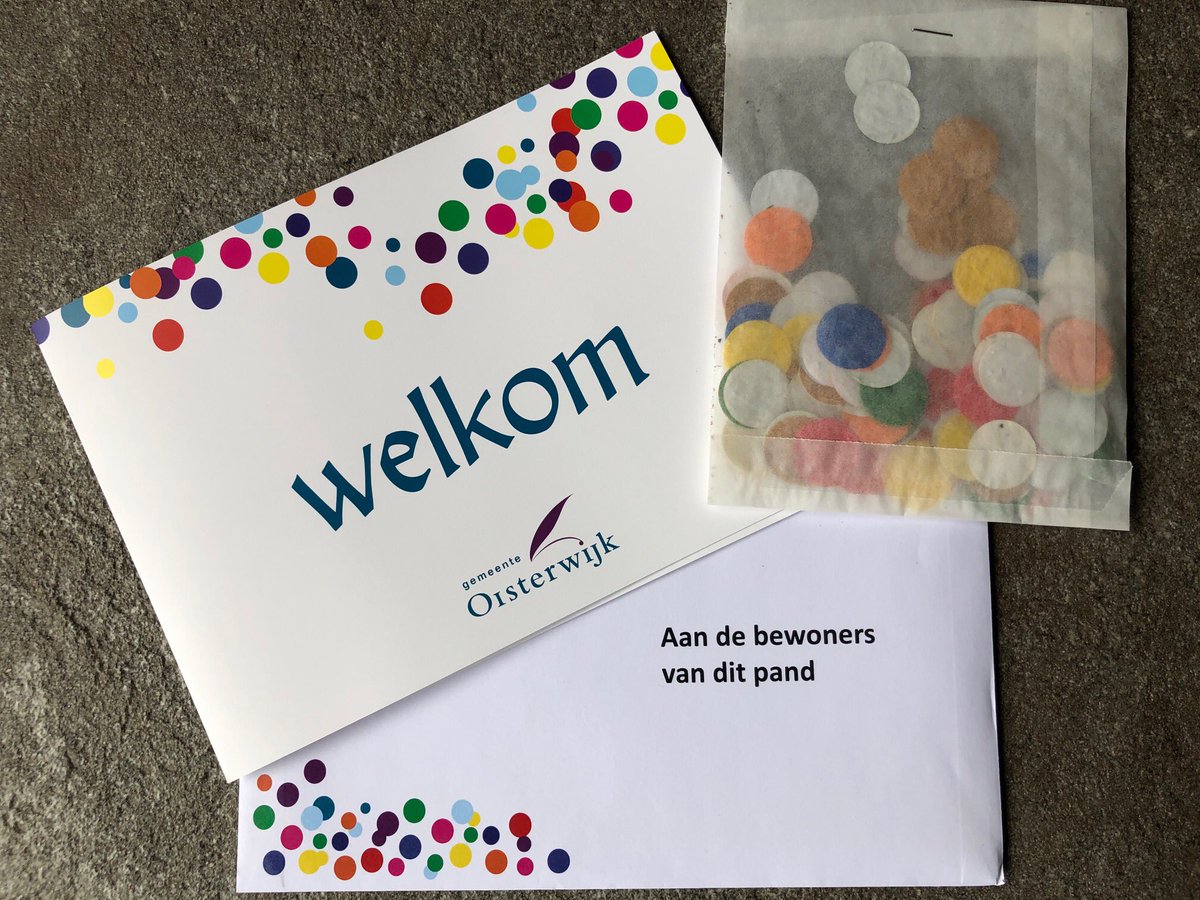 Mooie welkomsattentie van de Parel van Brabant #Oisterwijk aan de inwoners van de Tuin van Brabant #Haaren De confetti moet nog wel gezaaid worden.