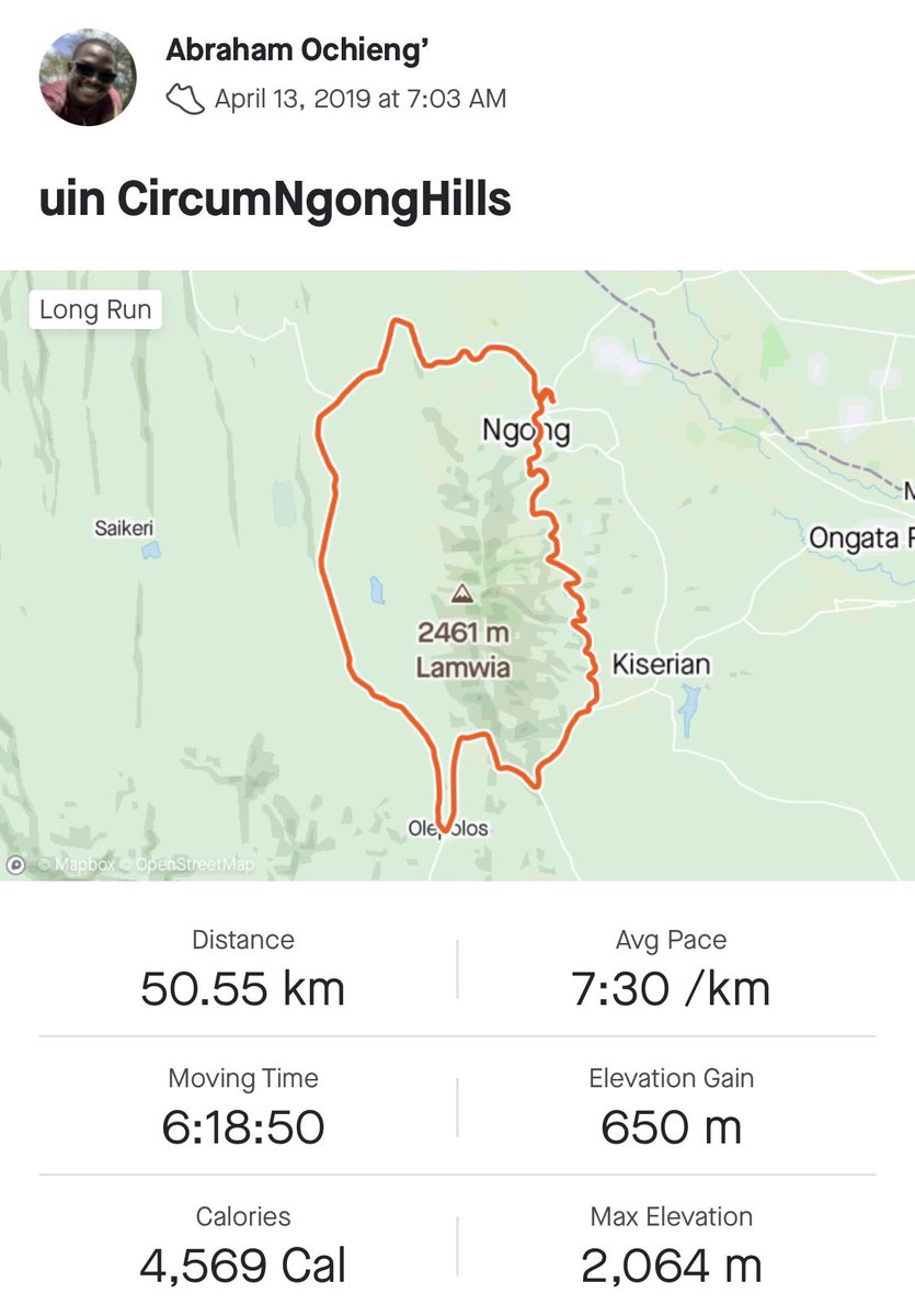 Title: uin CircumNgongHillsDate: April 13, 2019Distance: 50.55 km #Ultrarunning  #Ultramarathon