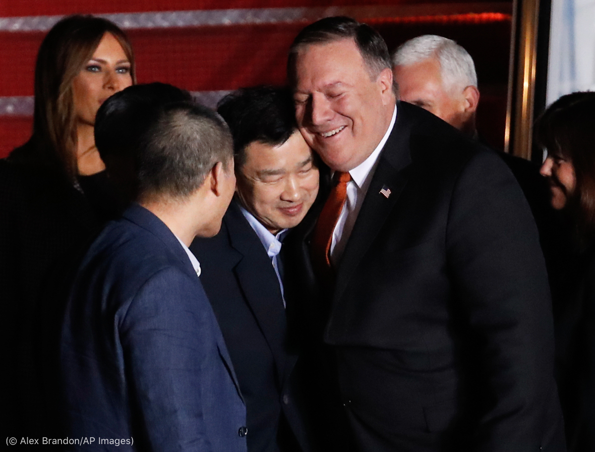 In May 2018, I proudly brought three Americans home from North Korea after years in detention. One of the best days I've had as Secretary of State.