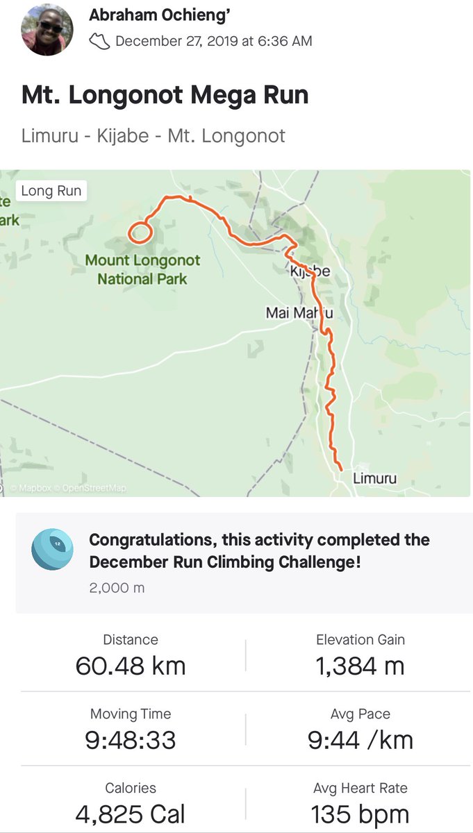 Mt. Longonot Mega RunDate: December 27, 2019Distance: 60.48 km #Ultrarunning  #Ultramarathon