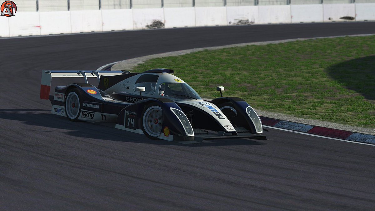 TeknoCompetes's tweet photo. More cars! @artanonim and @RyanWestbeef partner up again in the Metalmoro AJRs for the @RealishRacing RPi Challenge 2, featuring one-hour races on European tracks. The blue/white paintjob is accompanied by the Ferrari Prancing Horse definitely not just slapped on a Powertec V8. https://t.co/CHXvJtqUyo