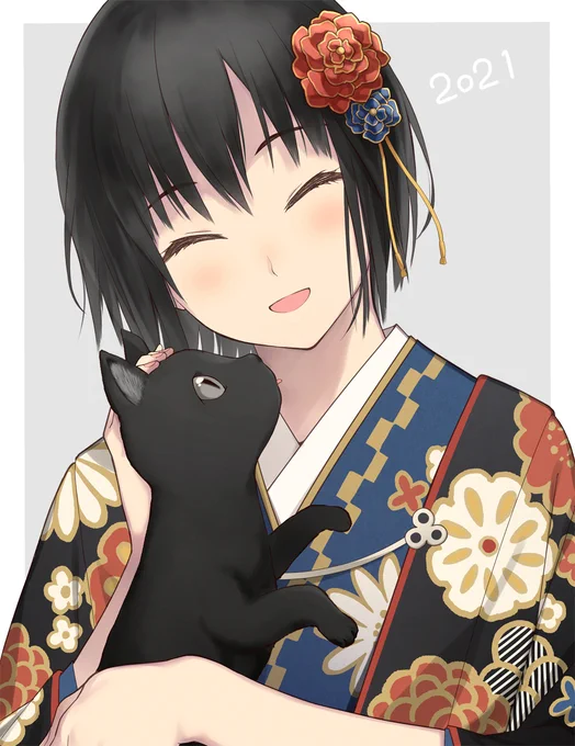 あけましておめでとうございます
描き初め七咲  #アマガミ 
