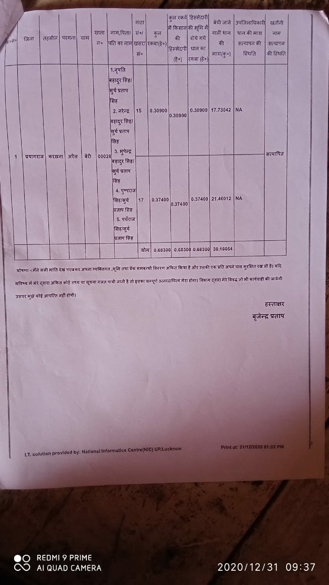 Deepend12010343's tweet photo. @CMOfficeUP @CommissionerPrg @DM_PRAYAGRAJ  Mahoday Prayagraj Jile ke Karchhana Tehshil me Itar me dhan Kray Kendra par bola ja rha h saphed dhan nhi lege M.N. 9450546818 ,
8318778577 https://t.co/L6LHbuGIQj