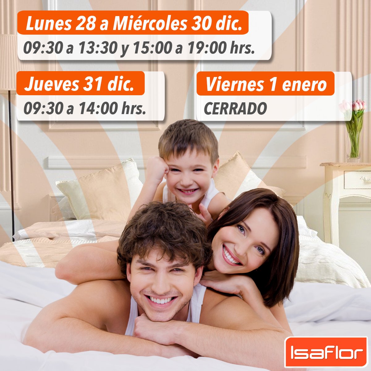 Tienda_Isaflor's tweet photo. #Horarios
Te compartimos nuestro horario de fin de año 🥰
*Viernes 1, Sábado 2 y Domingo 3 de enero CERRADO. ¡Nos vemos desde el Lunes 4!
🧡 #ElHogarQueDeseas 🧡
**
@munivaldivia @atvvaldivia @informavaldivia @rioenlinea @austral_losrios #valdiviacl #Isaflor #AñoNuevo #findeaño https://t.co/DO2YIyGObU
