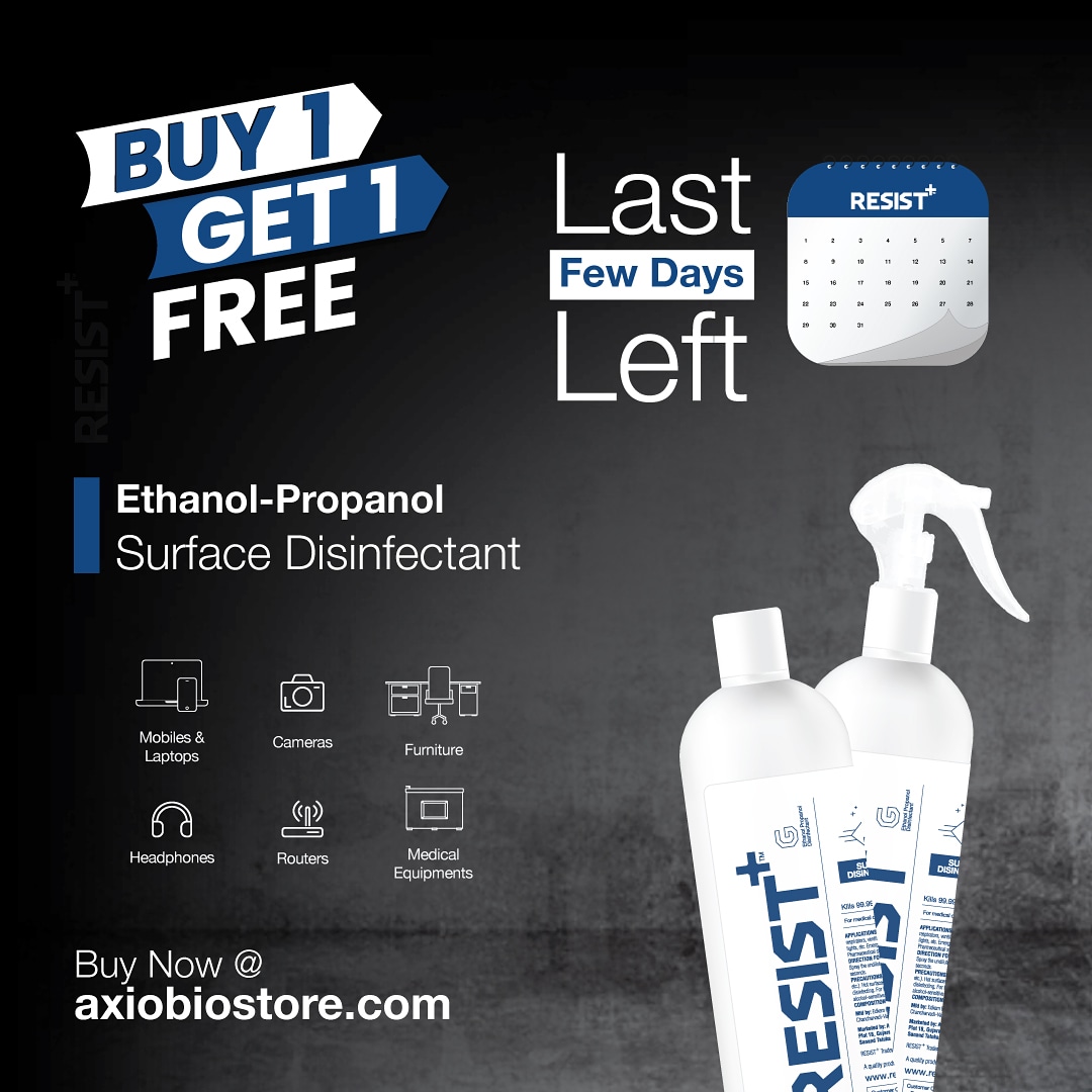 resist_plus's tweet photo. Remember - A clean surface is not always germ free !

Protect your home with Resist+ Surface Disinfectant Spray Buy 1 Get 1 Free offer! Last Few Days Left!

Buy Now -https://t.co/weyBfP6hYc

#LetsResist #Axiobio #resistplus #Hygiene #COVID19 #MadeInIndia #VocalForLocal #StayHome https://t.co/yk39J2Tx4l