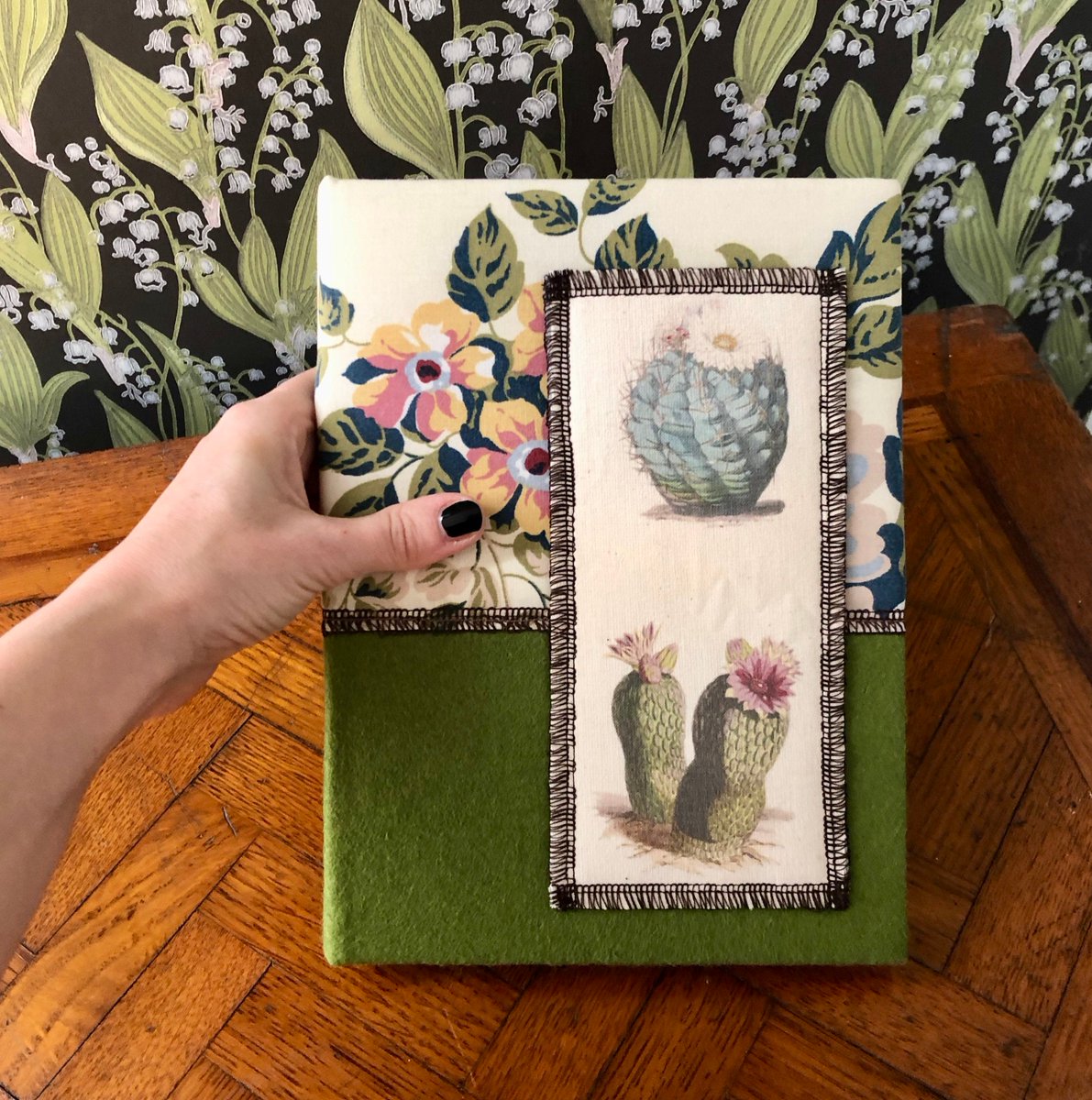 Excited to share the latest addition to my #etsy shop: A5 Lined Journal/Notebook, fabric cover, cactus and floral patchwork etsy.me/3oaicH3 #green #brown #journaljournaling #a5linedbookcactus #fabriccoverfelt #floralflowerluxury #travelnotebook #pocketmemory