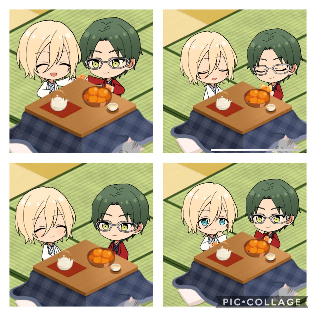 敬人くんが剥いてくれたおみかん食べてご満悦英智…BIG LOVE… 