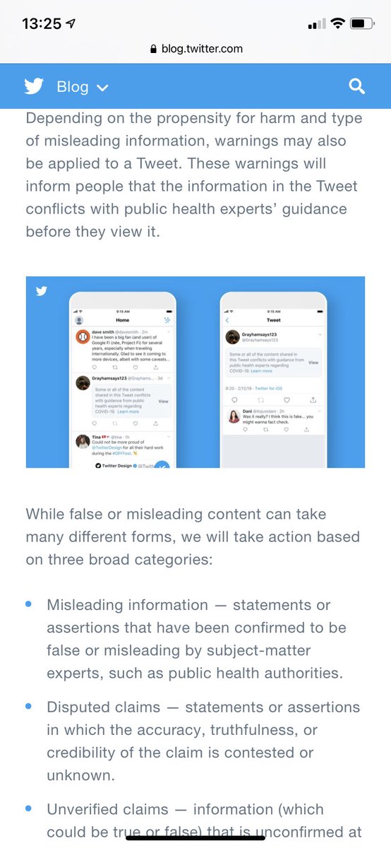 WalkerMarcus's tweet photo. Dear @Twitter, according to your own policies this post and the article it links to should be flagged or removed. Very specifically: “These warnings will inform people that the information in the Tweet conflicts with public health experts’ guidance before they view it.” https://t.co/XwiGM5A7k0