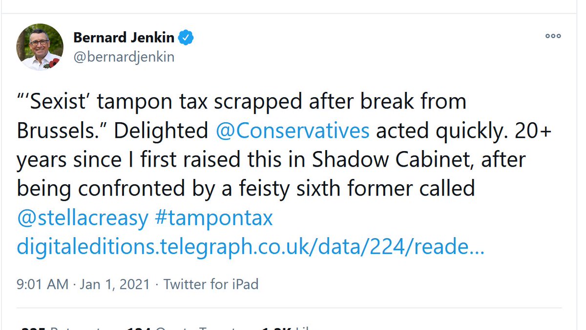 Next we have Bernard Jenkin, Conservative MP for Harwich and North Essex. The patronising way in which he calls Stella Creasy "feisty" really shows his commitment against sexism. Nice job!