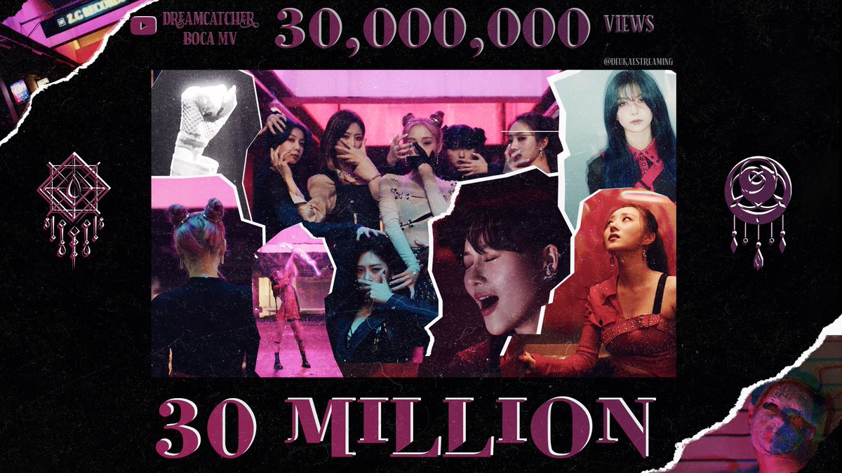 DeuKaeStreaming's tweet photo. ✨CONGRATULATION INSOMNIAS!! WE'VE REACHED 30M VIEWS ON THE BOCA MV FROM @hf_dreamcatcher'S YOUTUBE CHANNEL! ✨
Be proud and celebrate yourself Somnias!!
With #BOCA, we're making history!! ❤😭
#Dreamcatcher #드림캐쳐 #Lose_Myself #DreamcatcherBOCA https://t.co/m2tIbsSTSu