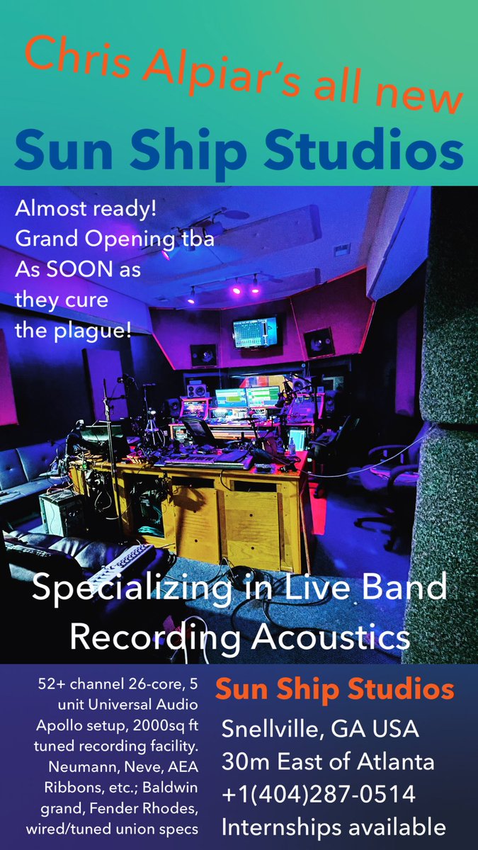 AlpExp's tweet image. Booyah! Hello, World! Love you all Madly!♥️🐲💨🤘♥️ #recordingacademy #GRAMMYs #recordingstudio #recordingstudiosatlanta #behiprecords #atlantajazz #UAD