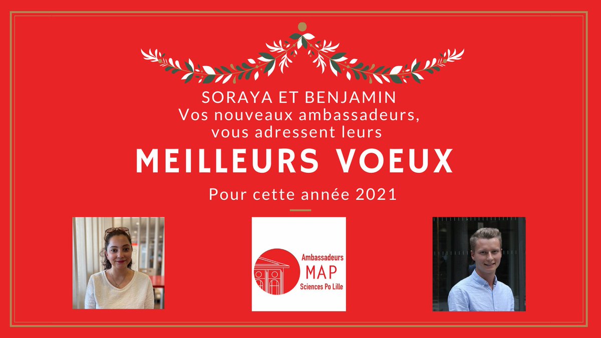ap_scpolille's tweet photo. Les nouveaux ambassadeurs MAP vous adressent tous leurs #MeilleursVoeux  pour cette année 2021. Que celle-ci vous apporte santé, bonheur, et réussite professionnelle.

A très vite pour les premiers évènements organisés par les ambassadeurs MAP de @ScPoLille !
 
#Affairespubliques https://t.co/8uz6xzi3RJ