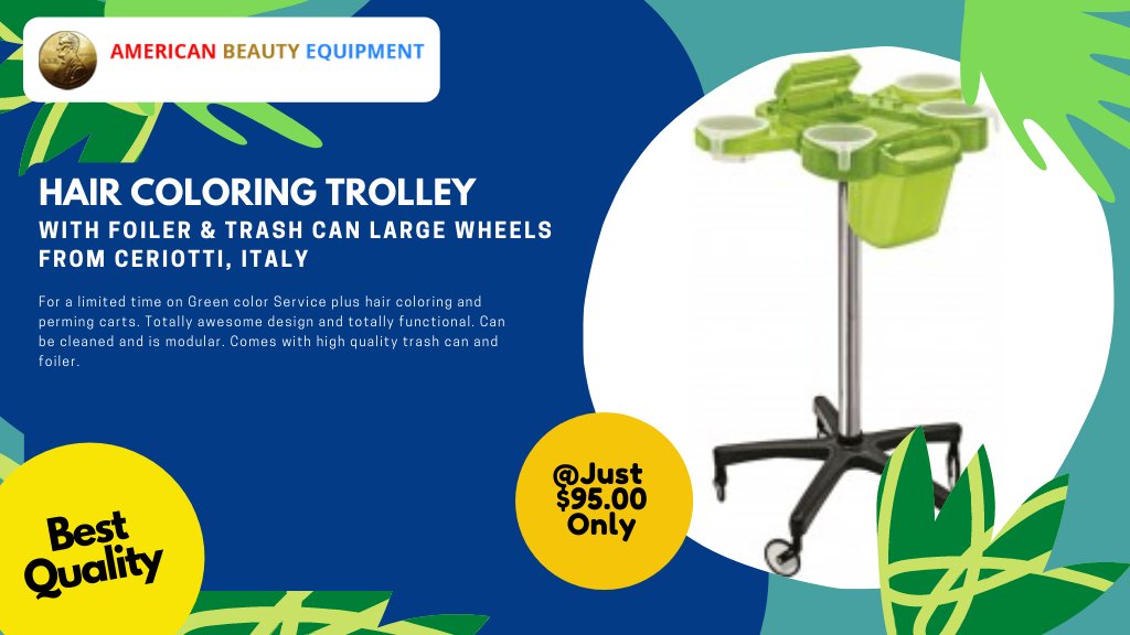 abe_equipment's tweet photo. Grab the best Hair Coloring Trolley With Foiler &amp; Trash Can Large Wheels From Ceriotti, Italy!! 👌🔥💸

Comes with high quality trash can and foiler. 👌👍

Order Now: https://t.co/WkrHUT2KUy

#salonequipment https://t.co/aZ8EaEG2Z4