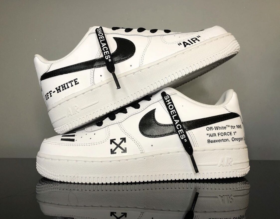 Holla Customz on X: Custom painted OFF - WHITE Air Force 1's