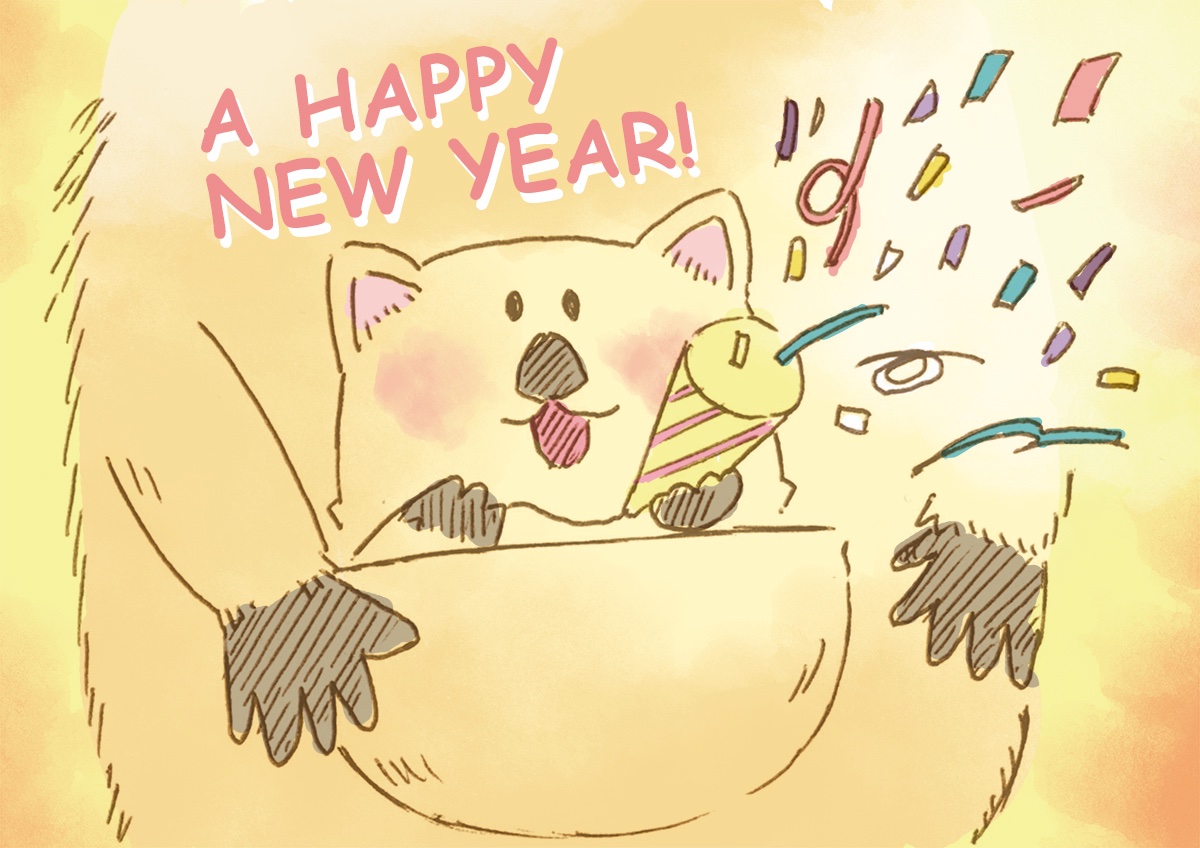 animal_pockets's tweet photo. 年が明けて、南の島は今日もいい天気。
さあ散歩に出かけよう！

#animals #illustrationart  #brachyurus
#イラスト好きな人と繋がりたい 　#クオッカワラビー　#南国の動物達 https://t.co/e5dKlbZMdG