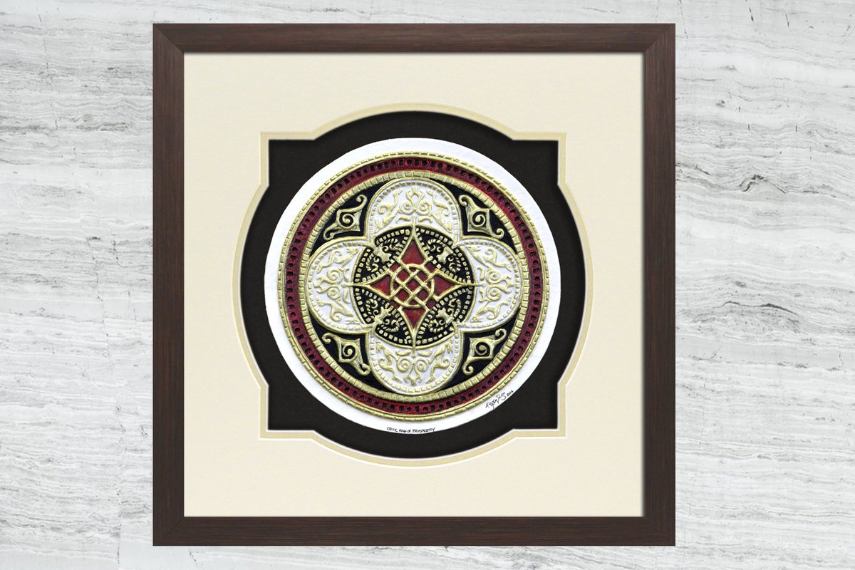 Castpaper's tweet photo. Celtic Ring of Prosperity - Cast Paper - Celtic Blessing - Irish art - Celtic art - Scottish art - Irish gift https://t.co/eSKBMfMCfw #giftideas #Art #CastPaper https://t.co/lKrXNpoeZK