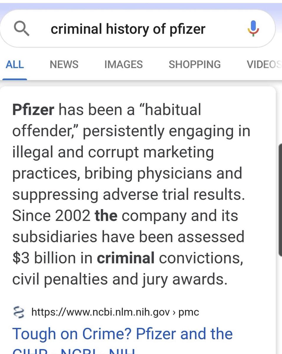 DrBenTapper1's tweet photo. It amazes me that people have blind faith in a vaccine from a company with a history of corruption. As long as the television says it's safe and effective, people will not question it. https://t.co/ILwgbL5eIs
