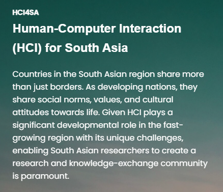 Starting '21 with an invitation: 

We, 17 researchers across the globe, are embarking on a journey to re-imagine the future of #HCI #Research in #SouthAsia.

Come, join us, and help shape the future at #CHI2021 
<a href="/Chi2021Yokohama/">CHI2021</a> workshop by <a href="/HCI4SouthAsia/">HCI4SouthAsia</a>

hci4south.asia/chi21-workshop/