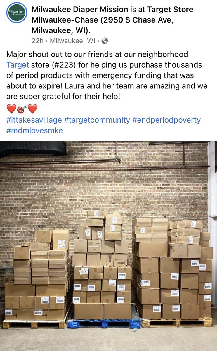Happy to have been able to help support the Milwaukee Diaper Mission! #worksomewhereyoulove #community
