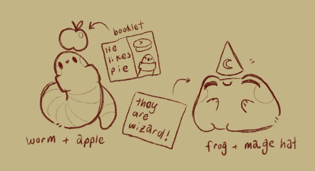 thinking hard about clay adoptables this year,,,, little personal clay animals you can adopt with a booklet explaining their backstory and things they like to do,,,, maybe they all come with collectible accessories like a little hat you can balance on their head,,, claymates 🐸🌷 
