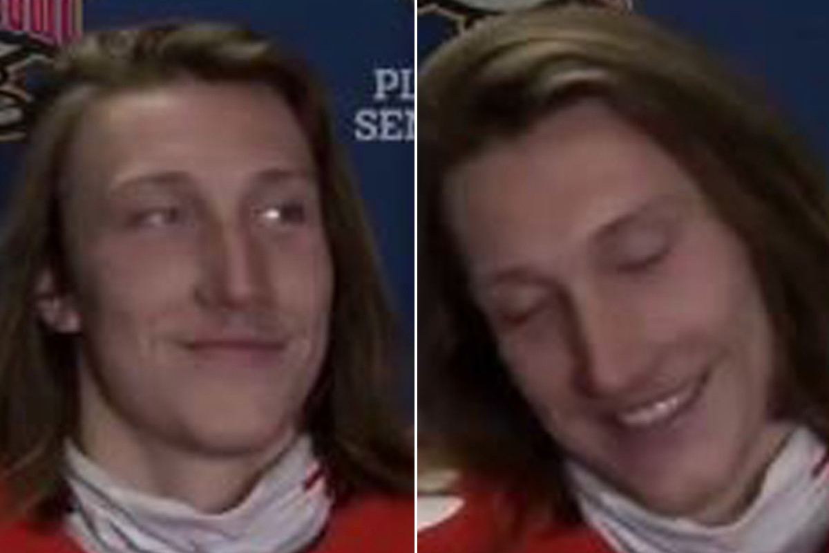 Trevor Lawrence reacts to reporter's embarrassing Zoom mistake