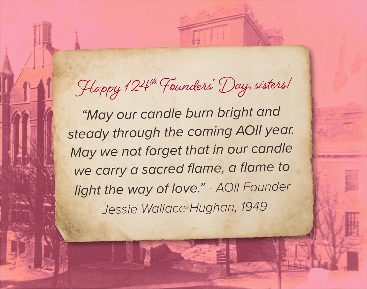 Today we celebrate 124 years of AOII! Through it all, our Fraternity has remained steadfast in our commitment to sisterhood, creating a community based in love and friendship that now extends to more than 192,000 initiated members of Alpha Omicron Pi. 

alphaomicronpi.org/news/124th-fou…