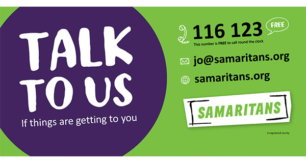 NHSaaa's tweet image. If you are having thoughts of suicide, need a listening ear or just someone to talk to, the Samaritans are open 24 hours a day, seven days a week. You can call them on (Freephone) 116 123 or email jo@samaritans.org