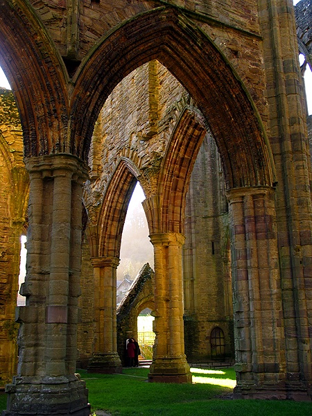 Round 1, Bracket K! Melrose Abbey vs Abaty TyndyrnTyndyrn's location was chosen in part to be overlooked by a rocky outcrop on the mountain known as the Devil's Pulpit, the idea being that the devil would have to look at God's glory every day.