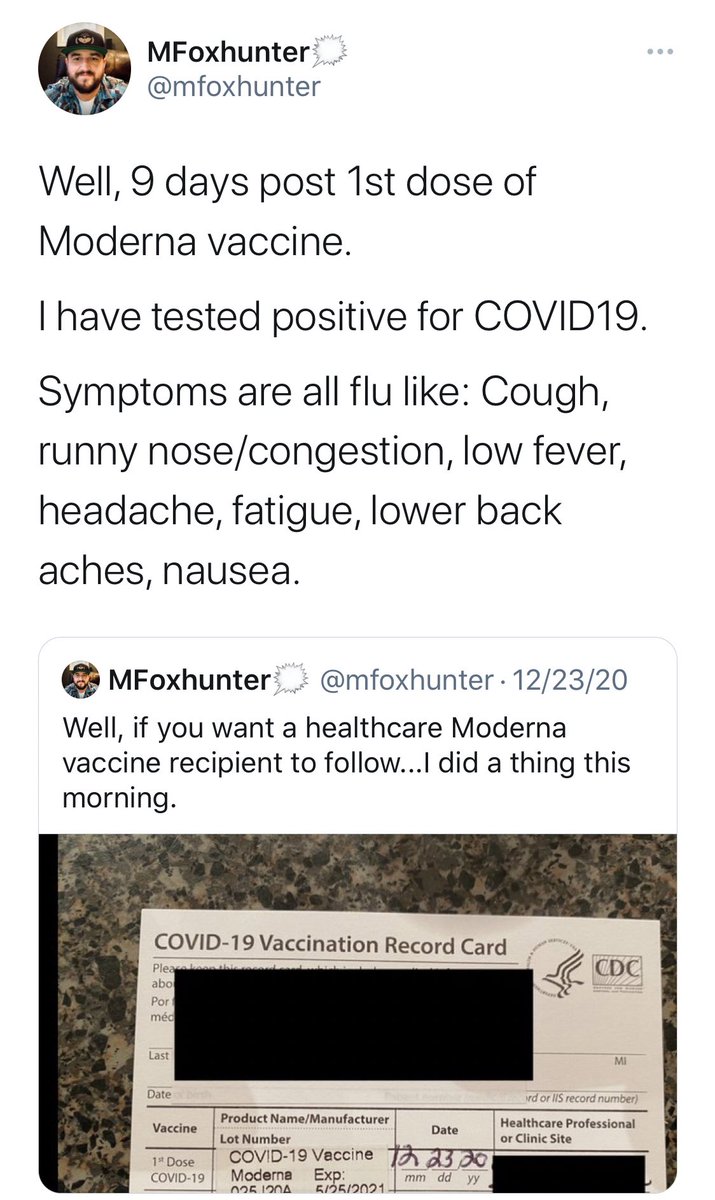 Getting Covid after getting the vaccine...two for two in this household