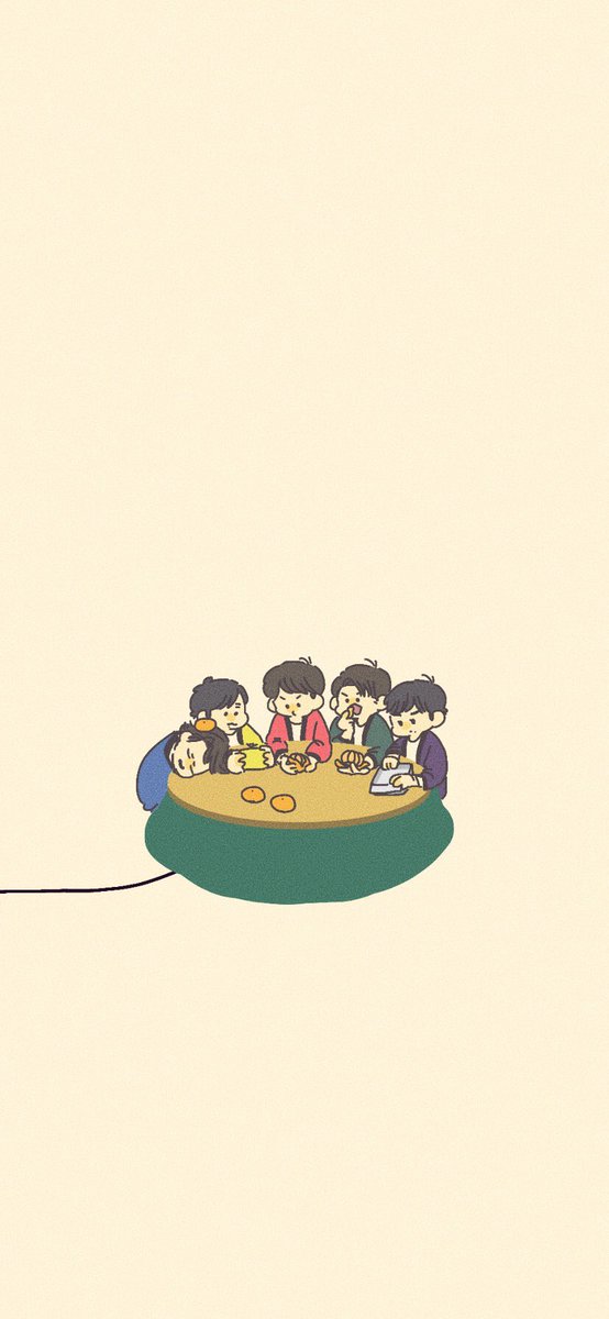 table multiple boys kotatsu black hair food simple background sitting  illustration images