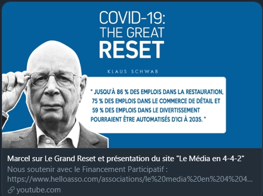 3e Stratégie de la dégradation progressive. On donne pas brutalement une info, on le fait progressivement. Au lieu de dire que 80% des emplois vont être remplacés par des IA /robots (même médecins), on ne remplacera que 20%, puis 30, 40%...Et on distrait par le  #revenuuniversel
